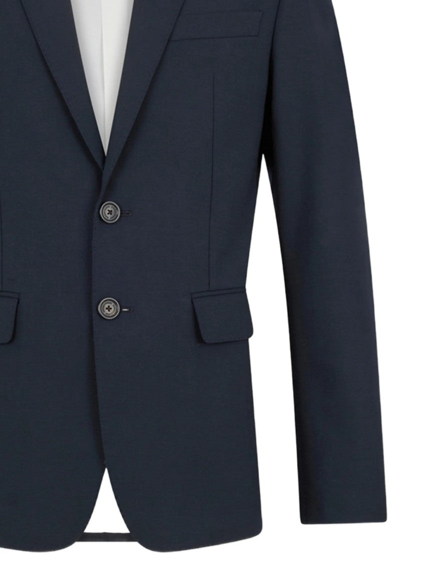 Dsquared2 Tailored Blue Two-Button Virgin Wool Suit