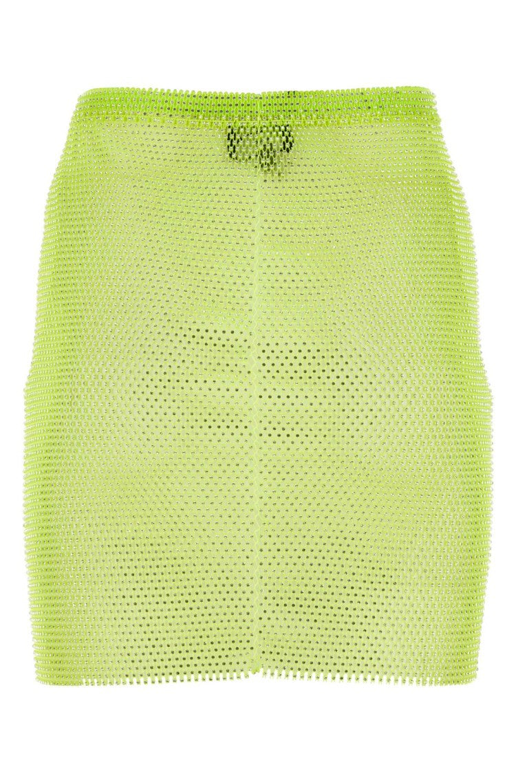 Santa Brands Acid Green Mesh Mini Skirt