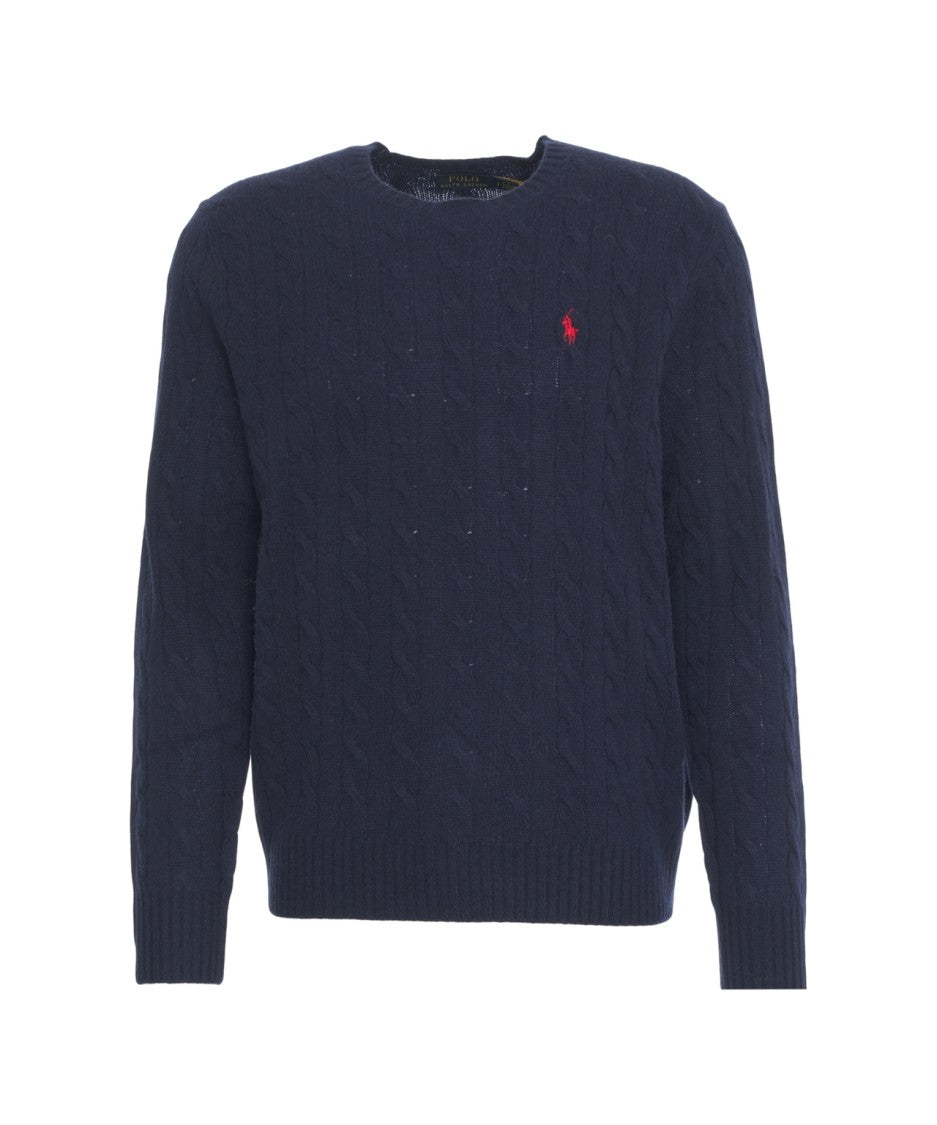 Polo Ralph Lauren Cable Knit Sweater With Logo Embroidery