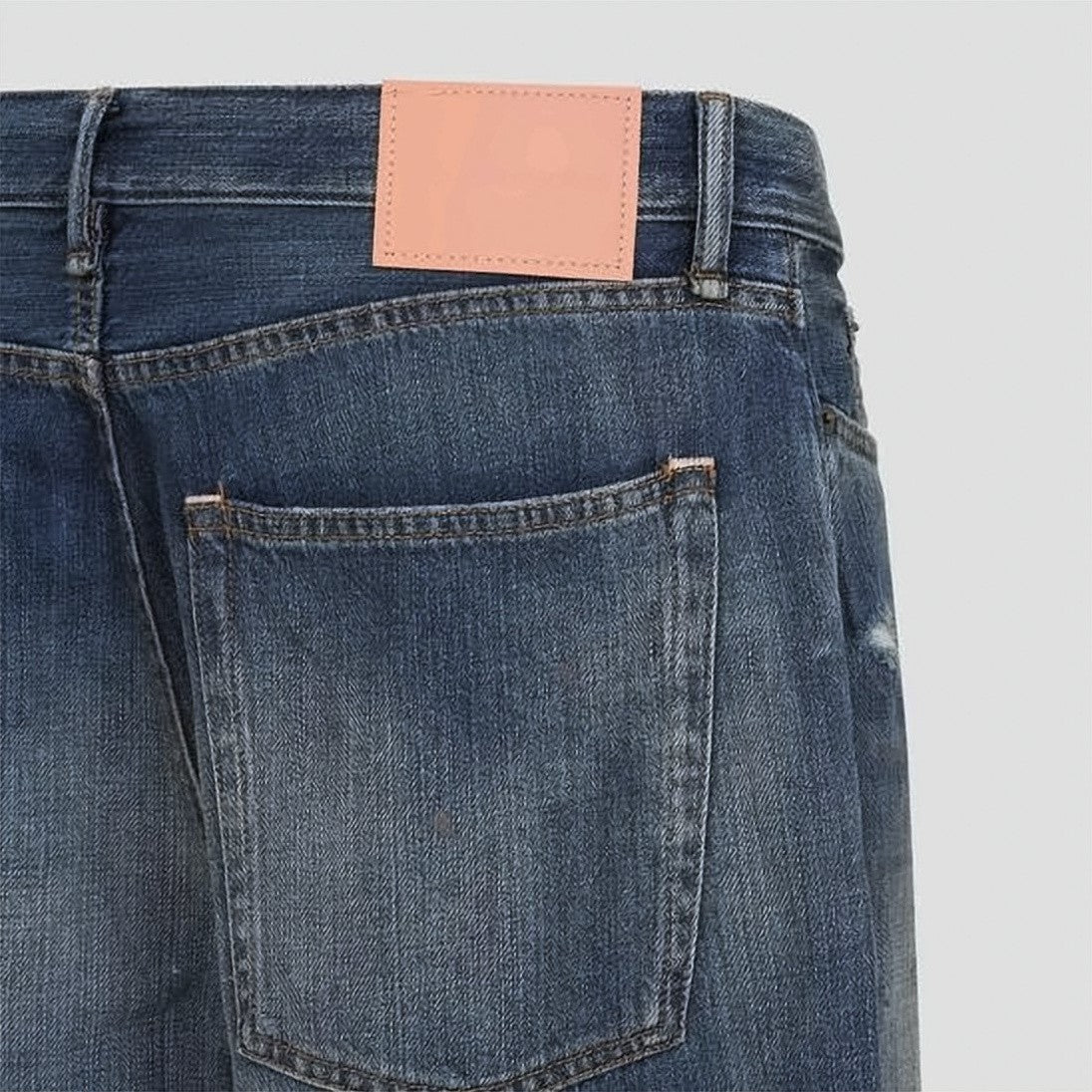Acne Studios Wide-Leg Denim Pants With Distressed Finish