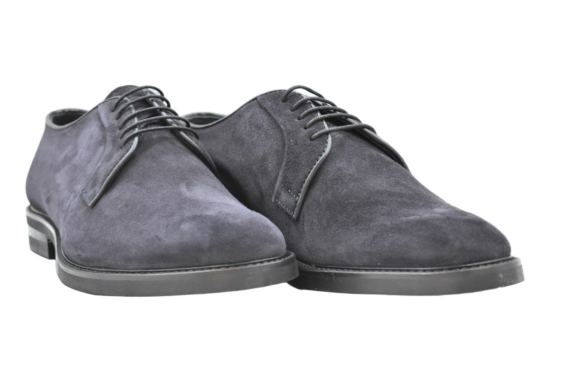 Florsheim Lace-Up Flat Shoes In Deep Blue Suede Finish