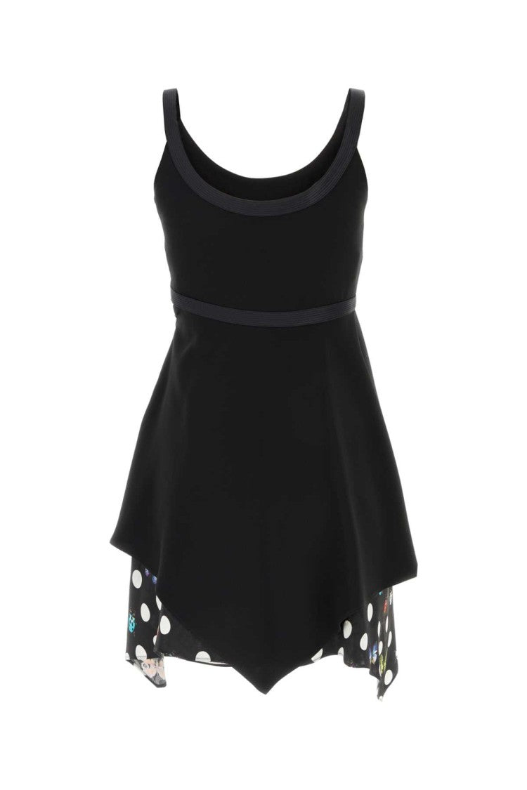Versace Black Acetate Blend Mini Dress