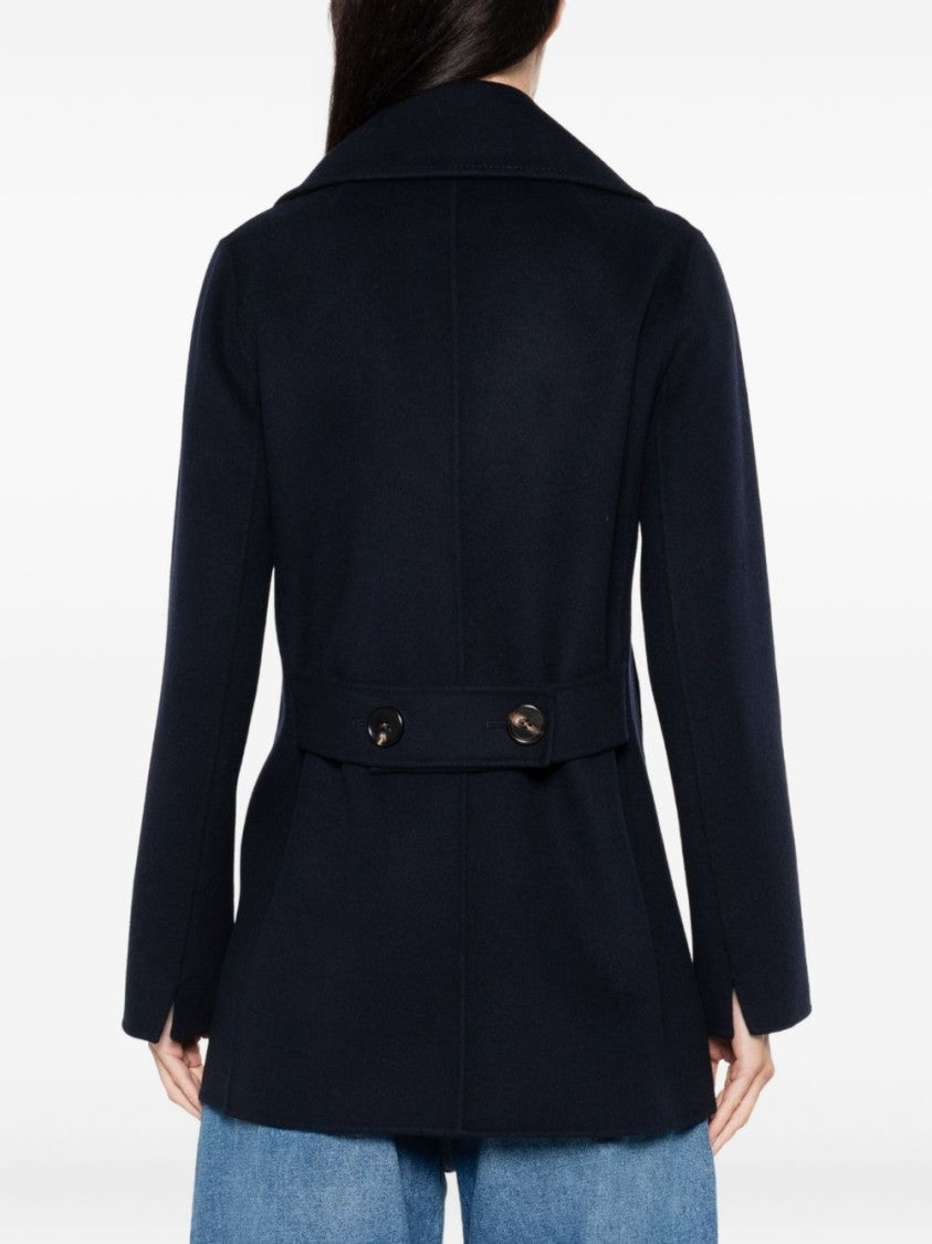 Max Mara Double-Breasted Virgin Wool Coat With Notched Lapels