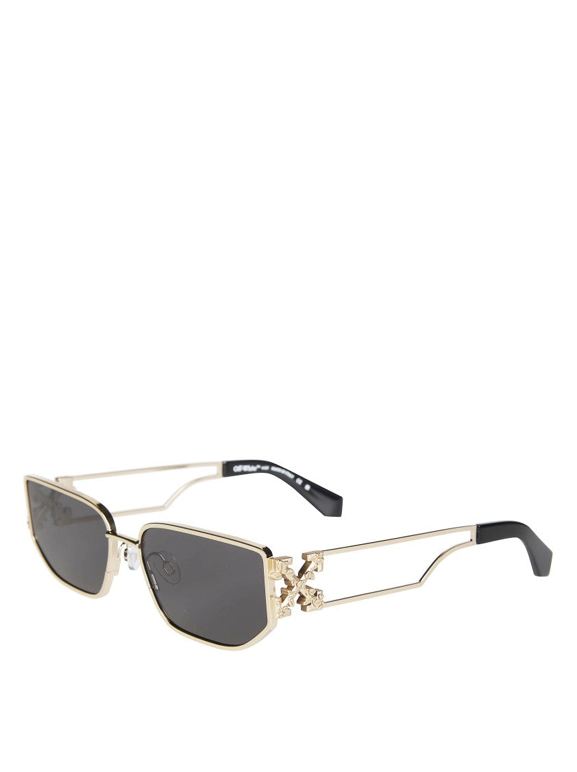 Off-White Gold Allen Metal Double Wire Sunglasses