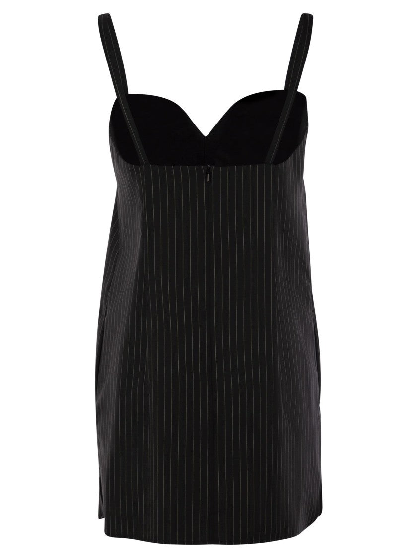 Max Mara Elam - Pinstripe Wool Cloth Dress