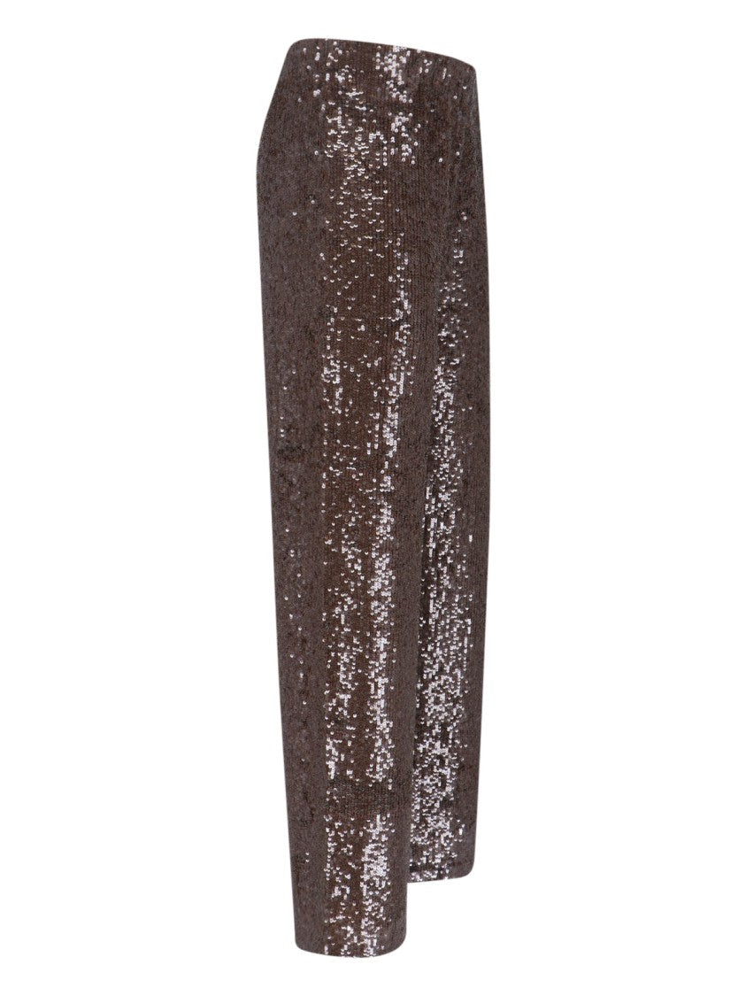 Parosh Brown Sequin Trousers