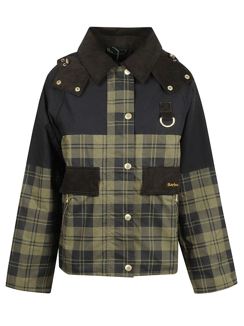Barbour Green Tartan Patchwork Rain Jacket