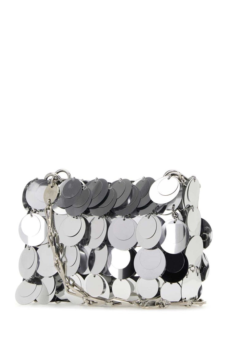 Paco Rabanne Silver Maxi Sequins Nano Shoulder Bag