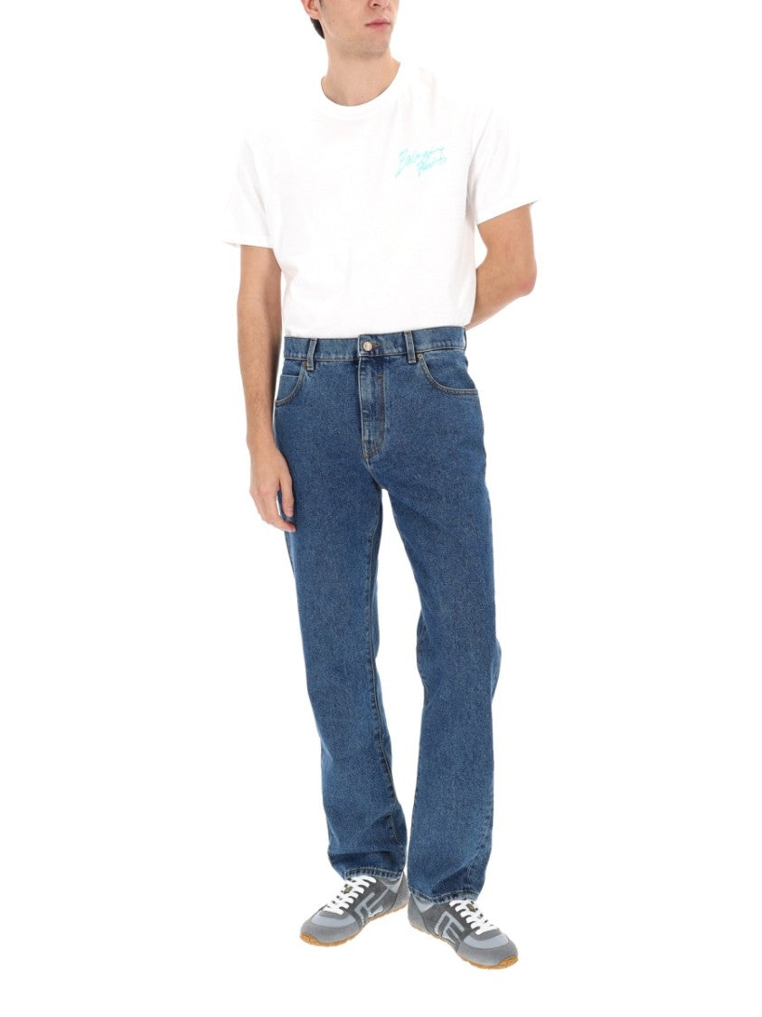 Balmain Medium Blue Straight Denim Jeans