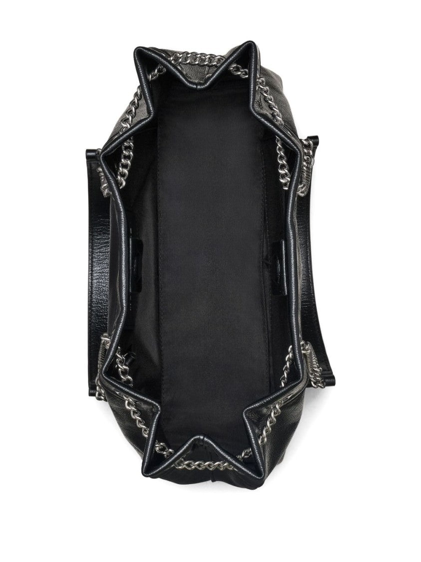 Marc Jacobs Soft Leather Shoulder Bag With Embossed Branding