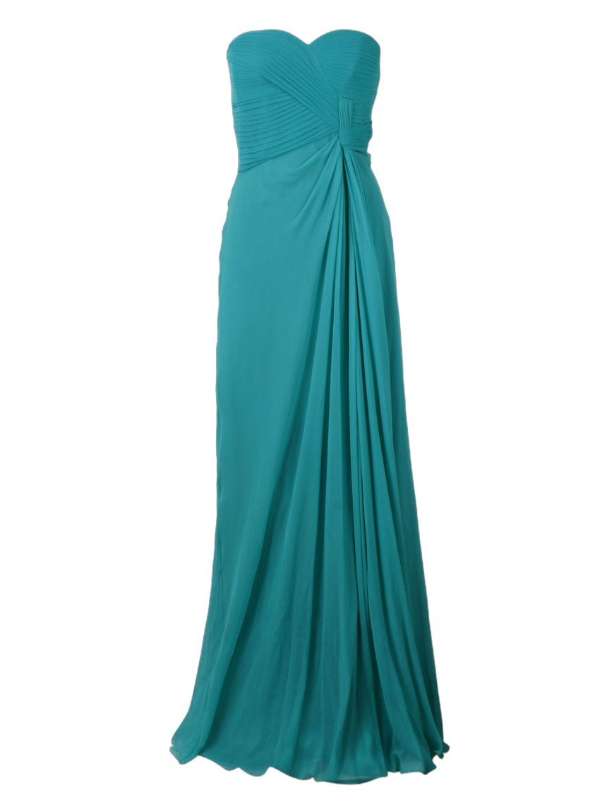 Alberta Ferretti Organic Chiffon Long Dress