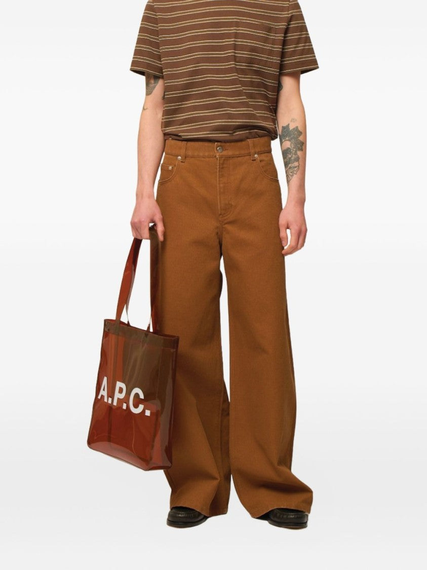 A.P.C. Amber Transparent Tote Bag With Bold Lettering