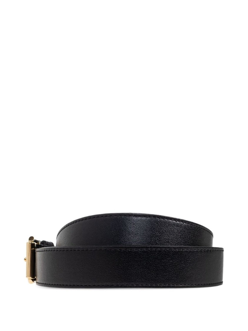 Givenchy Black Silk And Nylon Logo Belt