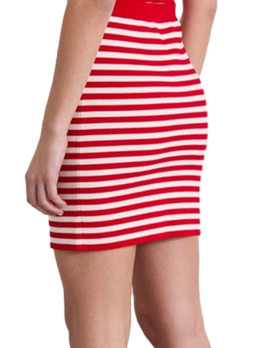 Max Mara Fitted Striped Skirt With Elasticized Waistband