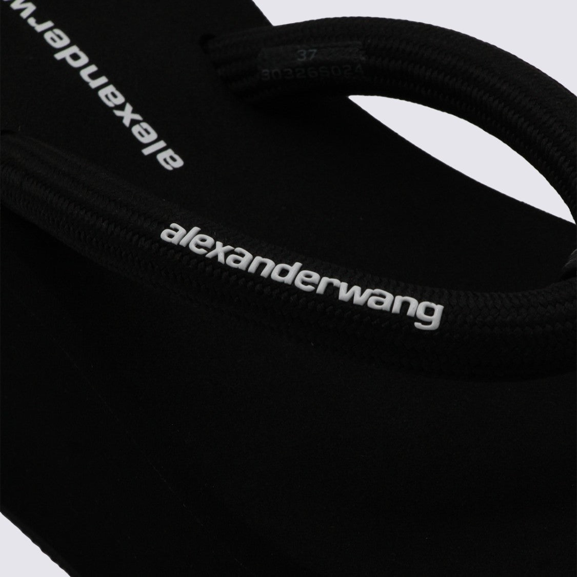 Alexander Wang Monochromatic Platform Sandals With Elevated Sole And Branding