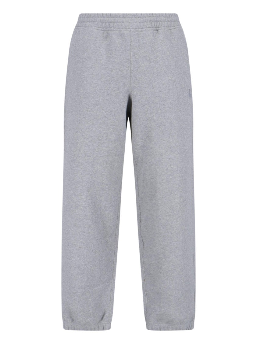 Burberry "Check" Tracksuit Bottoms In Grey Cotton