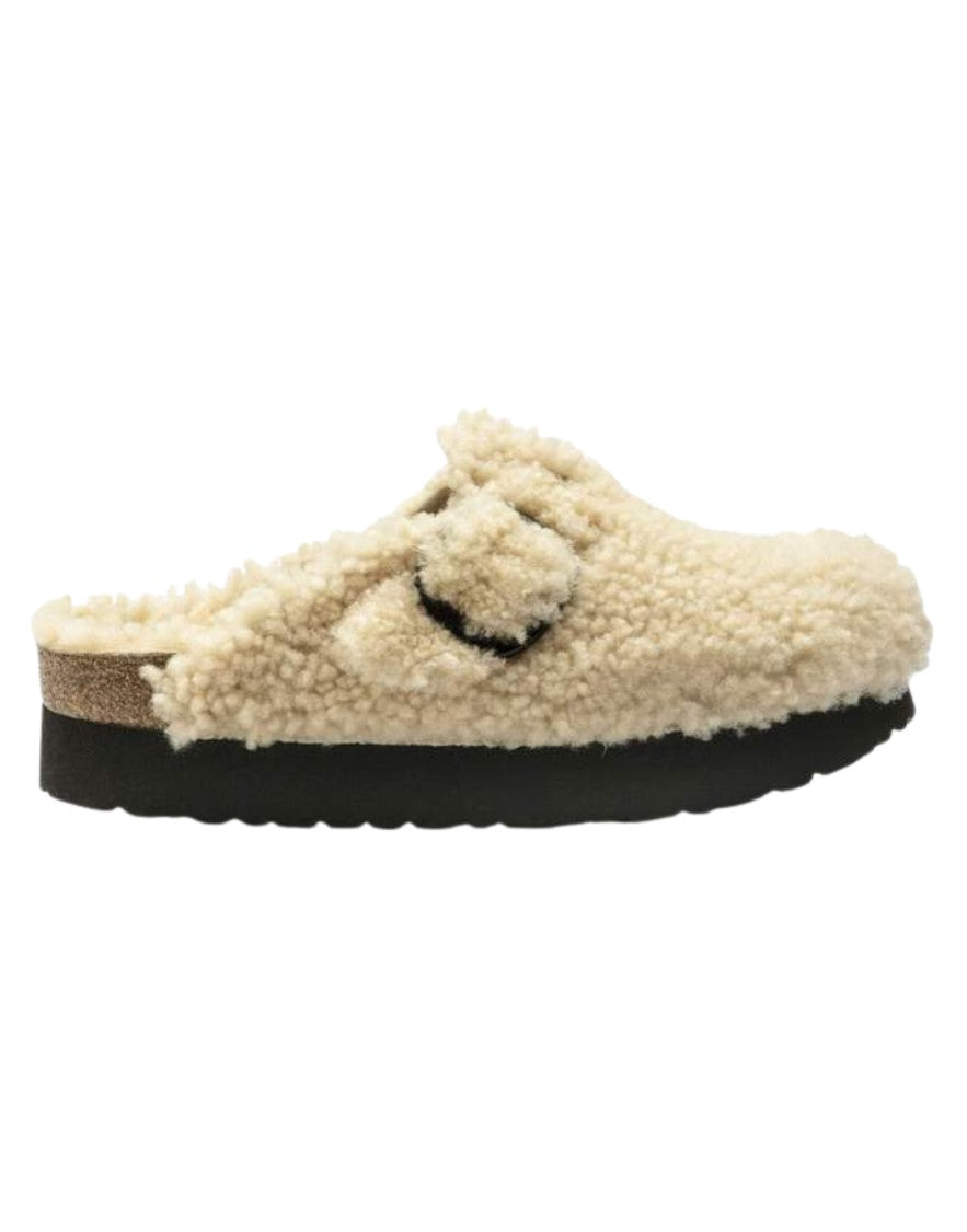 Birkenstock Boston Big Buckle Platform Teddy Shearling Clog