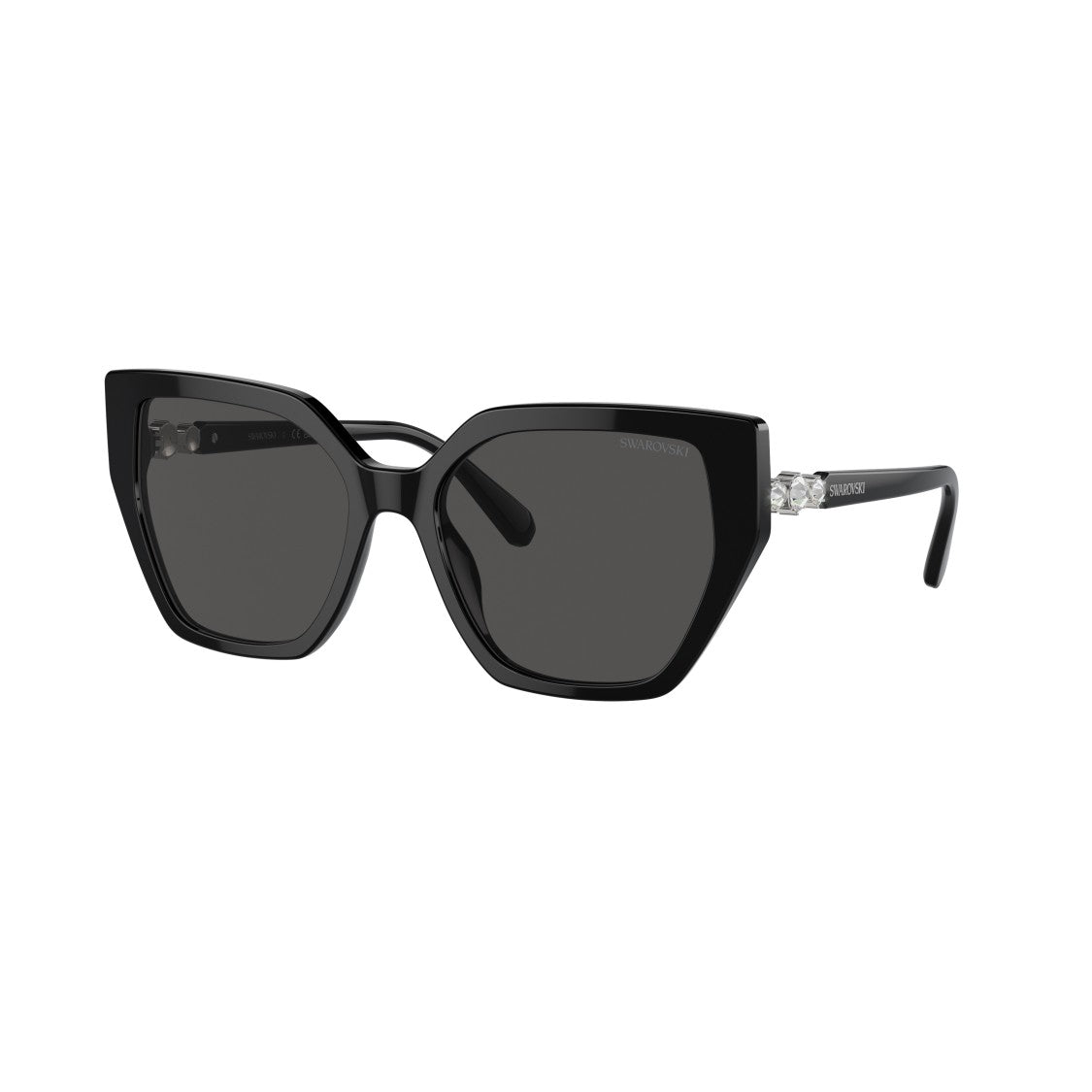 Swarovski 0Sk6016 Oversized Square Frame Sunglasses With Crystal Accents