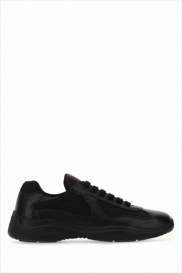 Prada Low-Top Sneakers With Leather And Mesh Panels