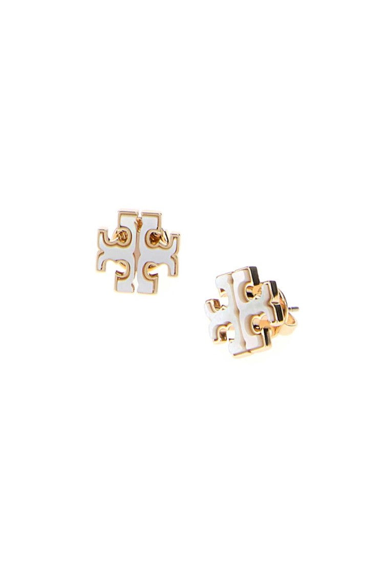 Tory Burch White Metal Earrings