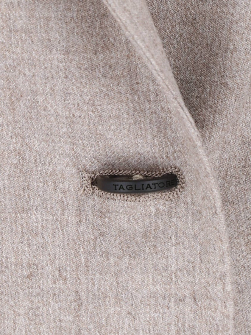Tagliatore Double-Breasted Taupe Suit With Tailored Finish