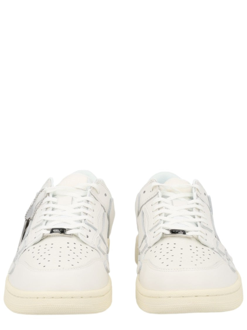 Amiri White Low-Top Perforated Contrast Sole Sneakers