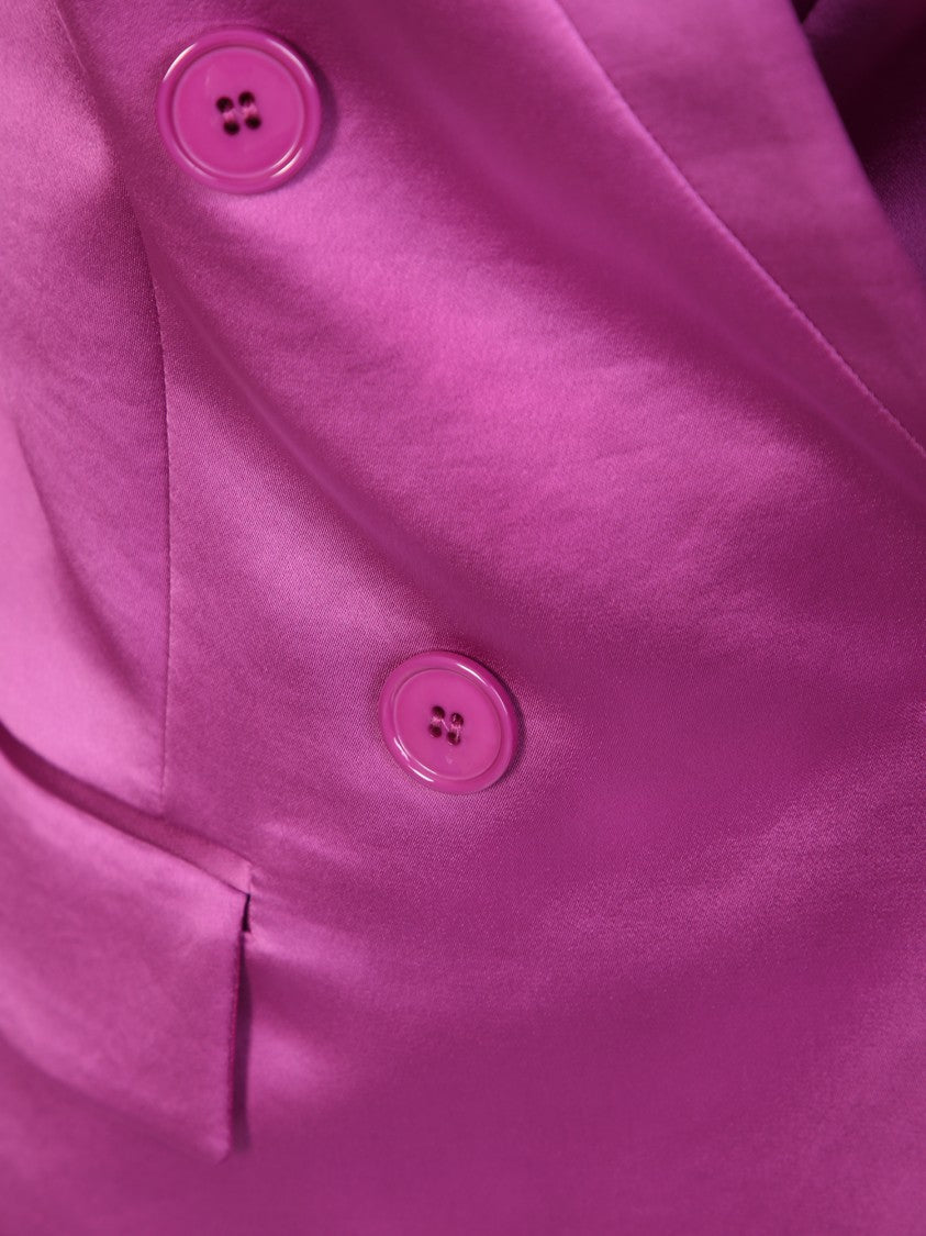 Blanca Vita Purple Double-Breasted Blazer