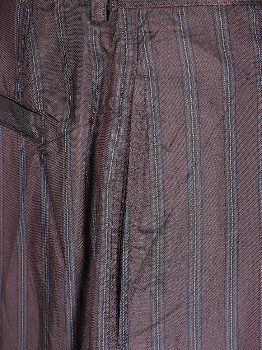 Dries Van Noten High-Waisted Wide Leg Trousers With Vertical Stripes