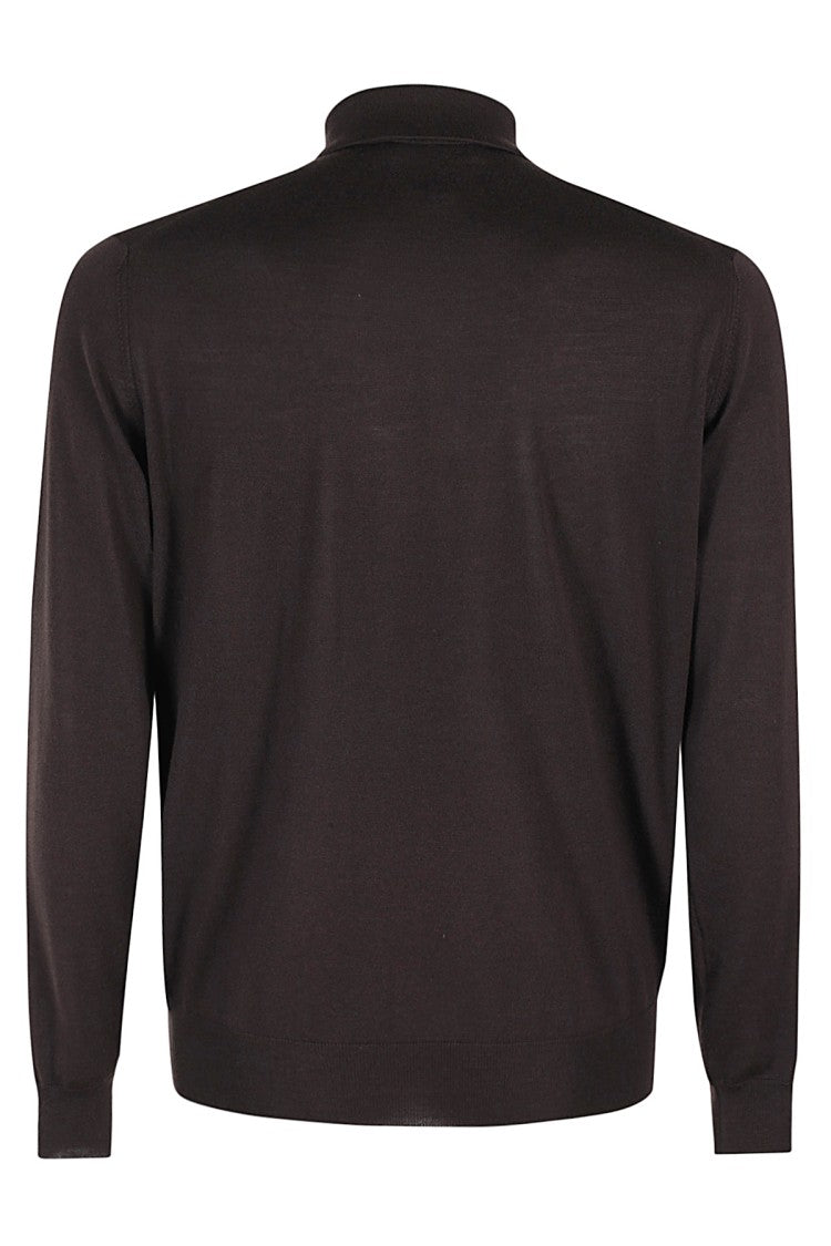 Filippo De Laurentis Fitted Long-Sleeved Polo In Superfine Merino Wool