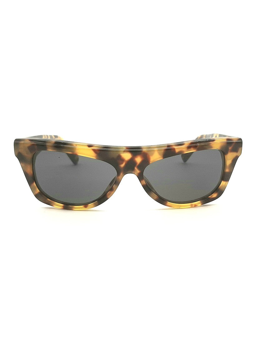 Jacquemus Bold Angular Acetate Sunglasses With Tortoiseshell Pattern