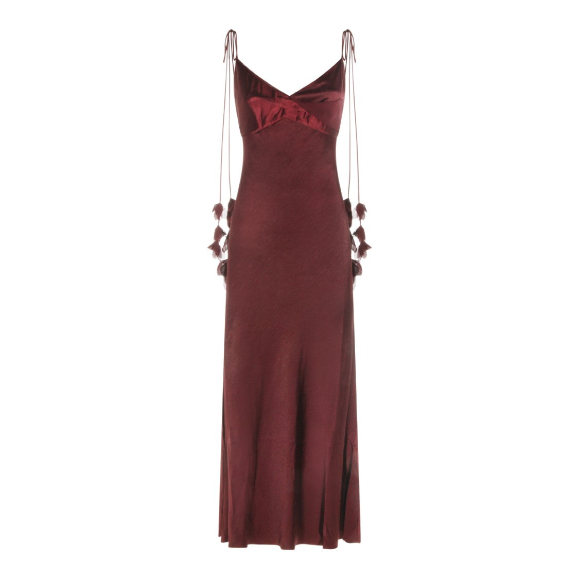 Self-Portrait Burgundy Sleeveless Maxi Dress