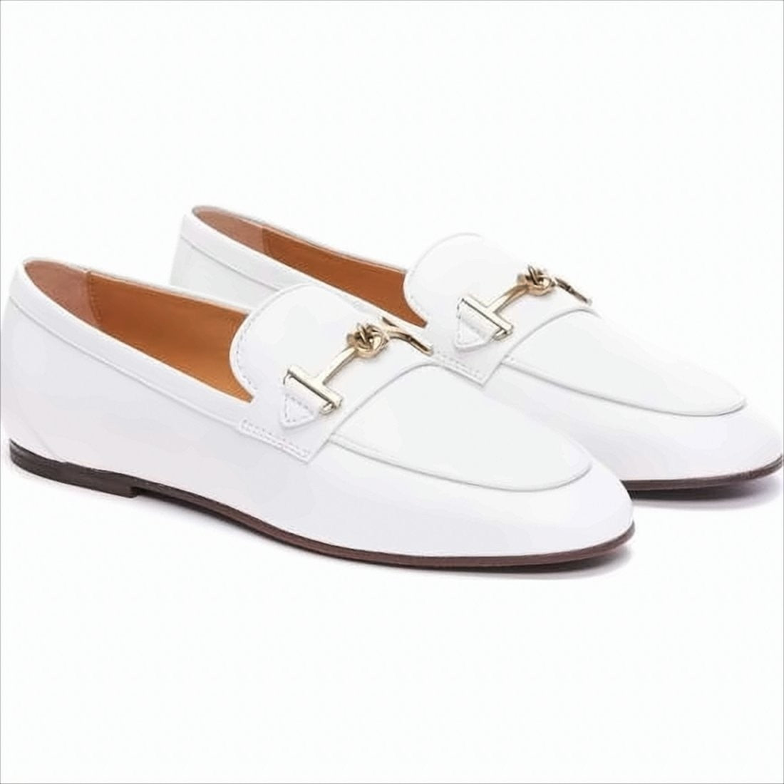 Tod's Sleek Leather Loafers With Gold-Tone Bit Detail