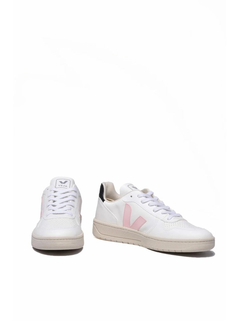 Veja White Black Two-Tone Low-Top Sneakers