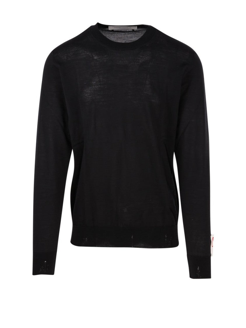 Golden Goose Crew Neck Knit Sweater In Fine Merino Wool