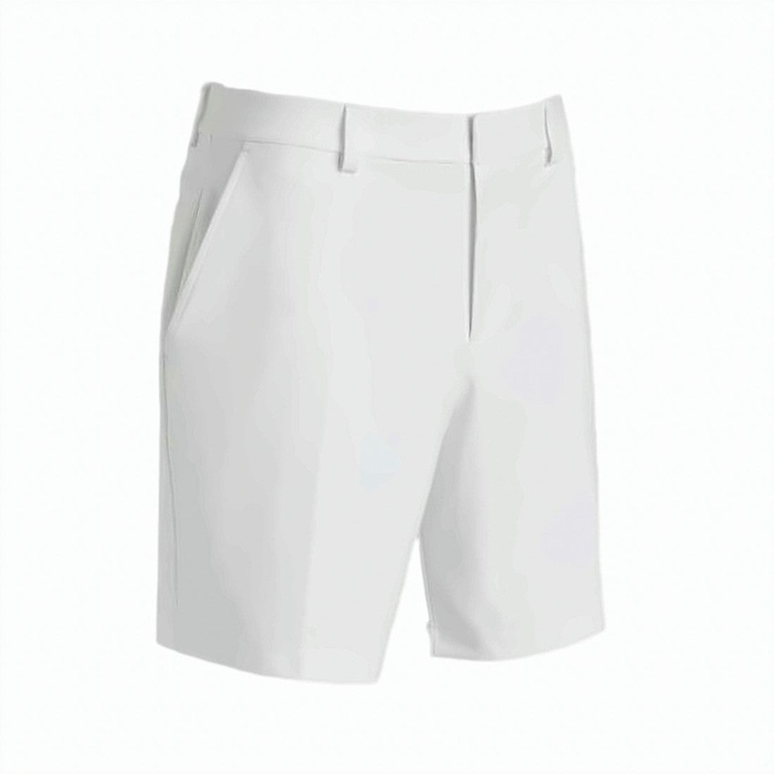 Gfore Minimalist Tailored White Shorts With Embossed Branding