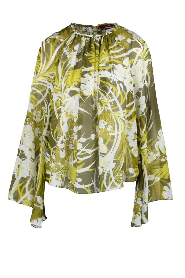 Max Mara Caprara Brushed Blouse - Green