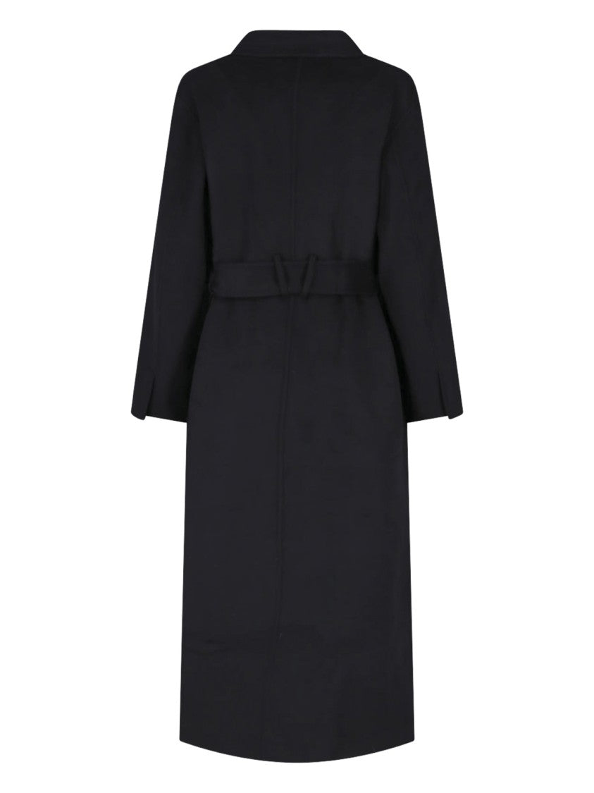 Ivy & Oak Black Iocelia Belted Wool Coat