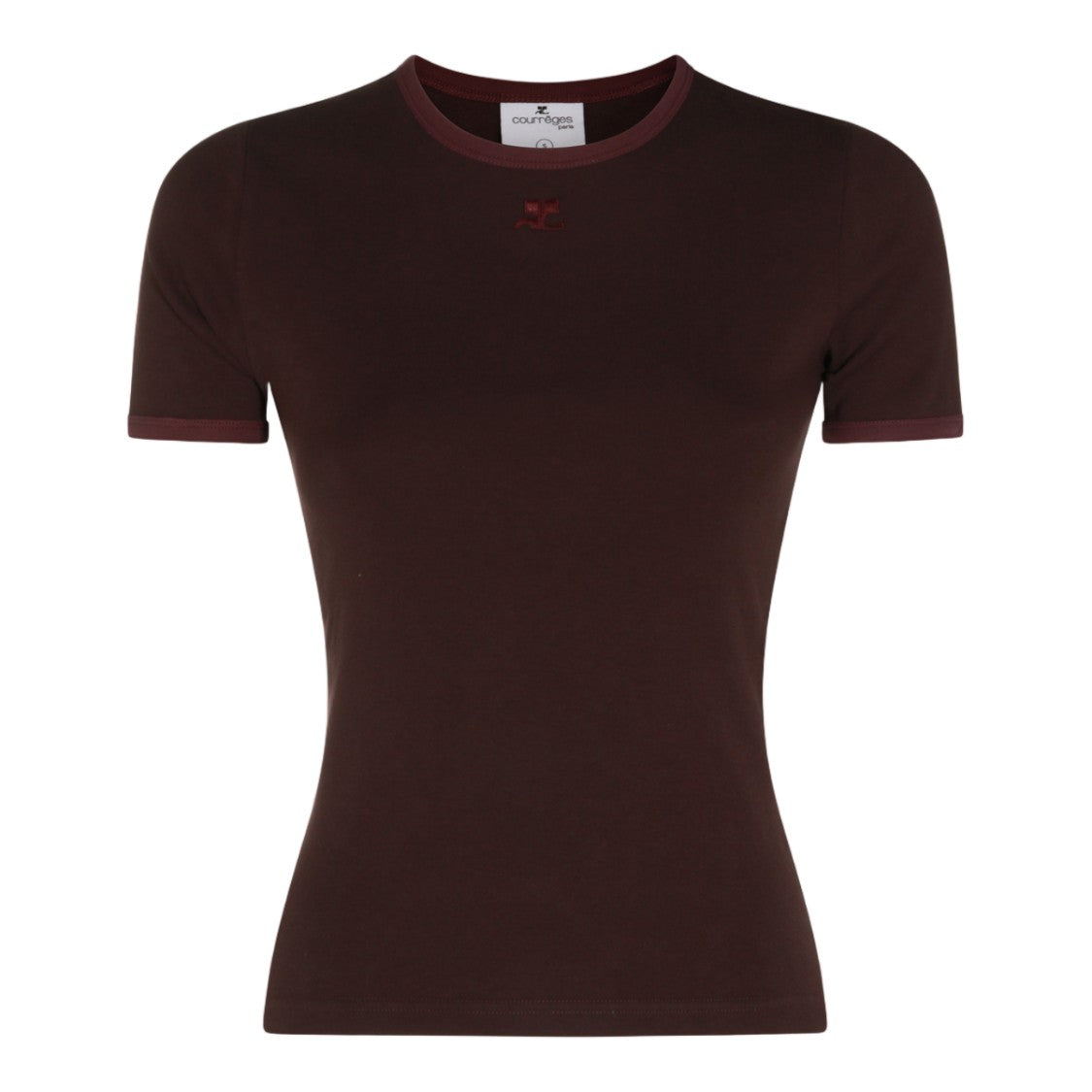 Courrèges Fitted Short-Sleeve T-Shirt With Elegant Logo Detail
