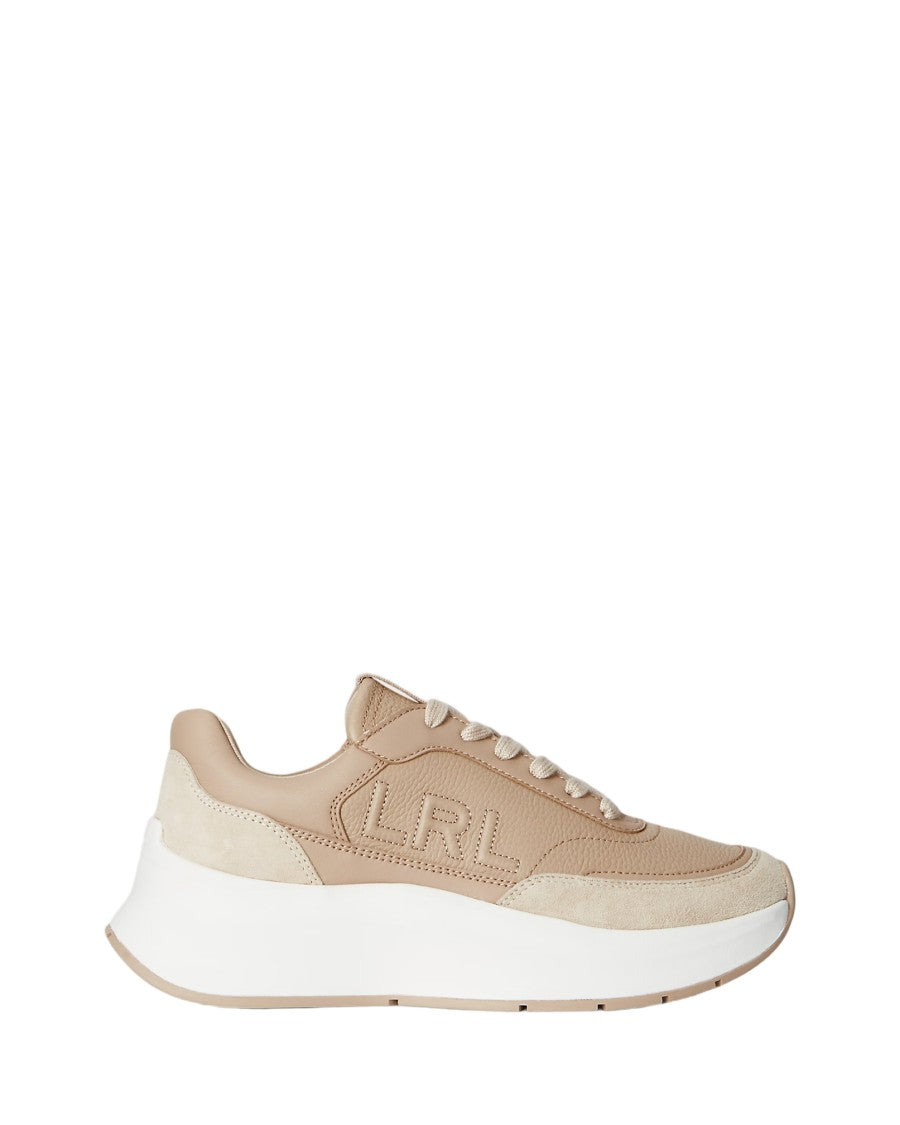 Lauren Ralph Lauren Franky Low Top Sneakers With Embossed Branding