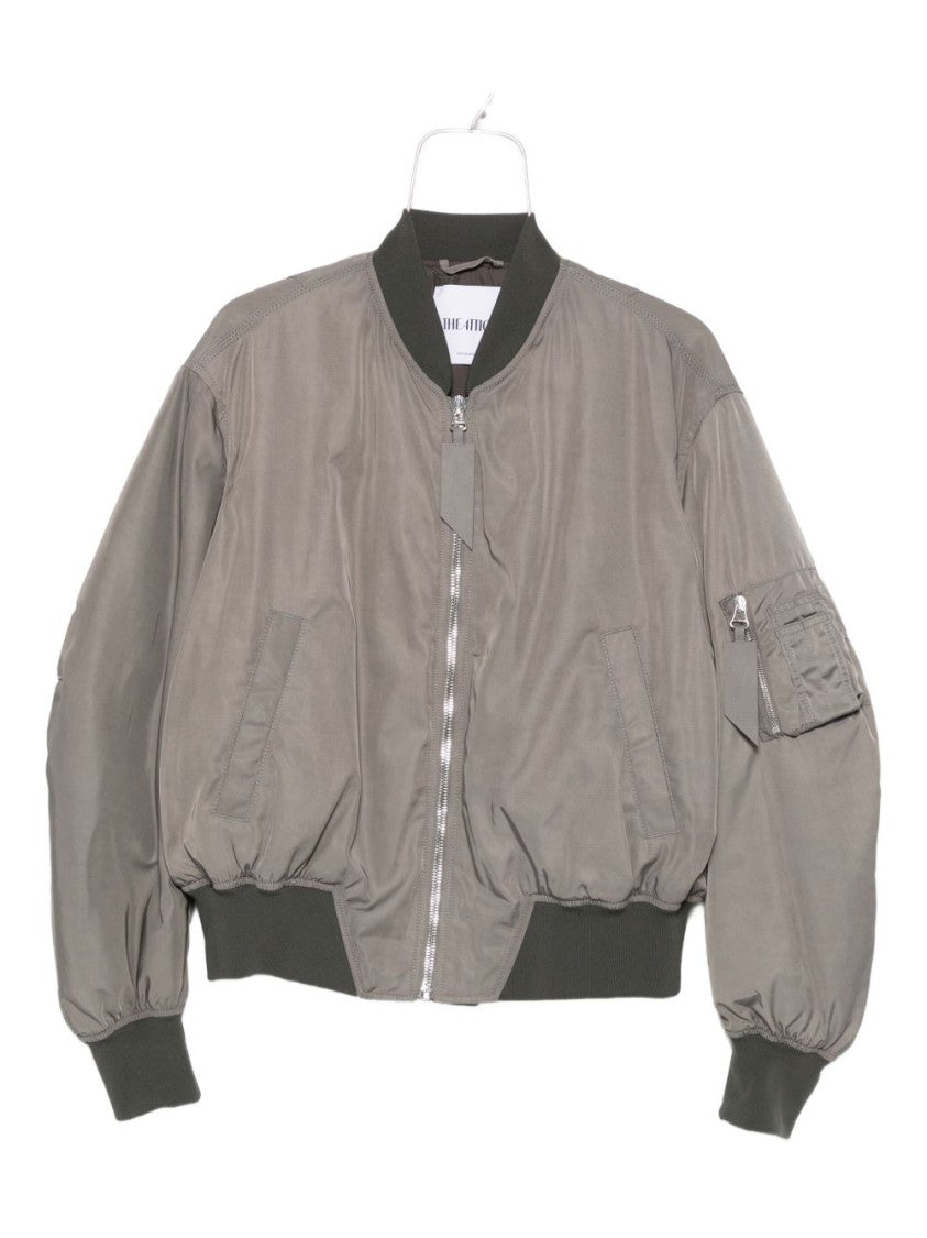 The Attico Oversized Gray Jacket With Exaggerated Puffed Sleeves