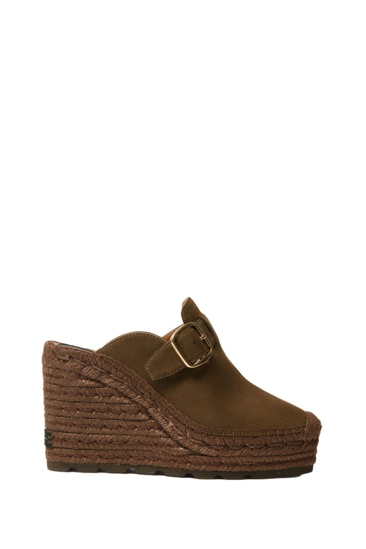 Stella Mccartney Gaia Espadrilles With Woven Jute Wedge