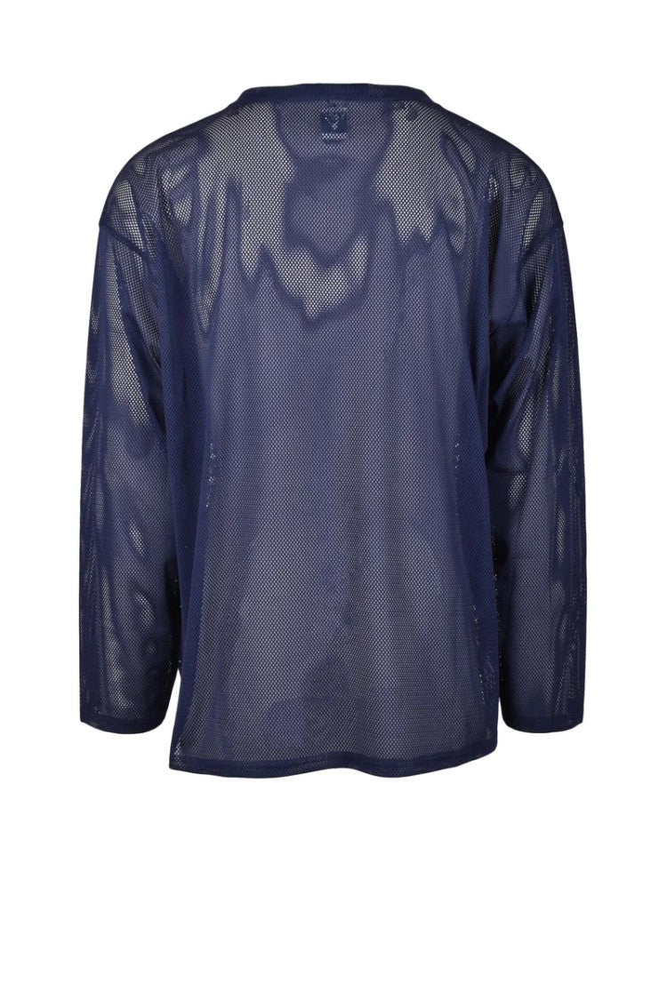 South2 West8 Blue Mesh Polyester T-Shirt