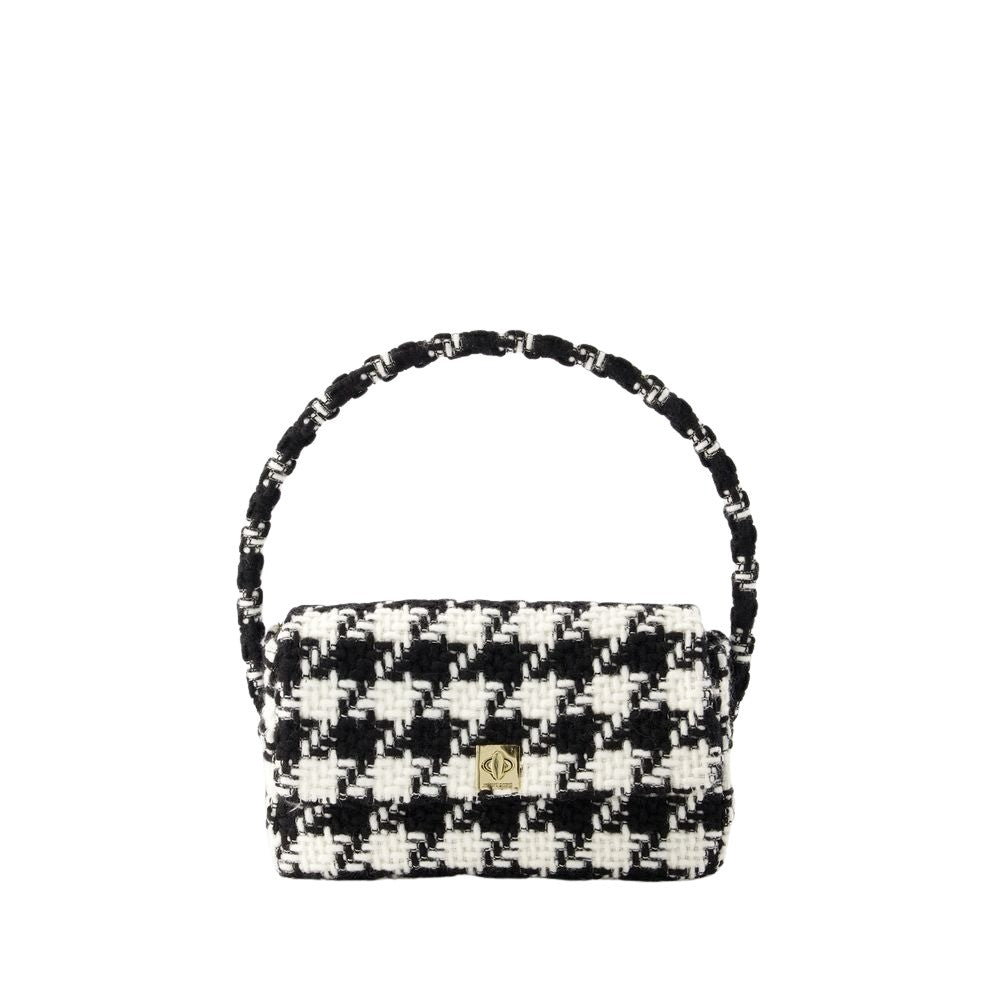Anine Bing Nico Hobo Bag - Cotton - Black/White