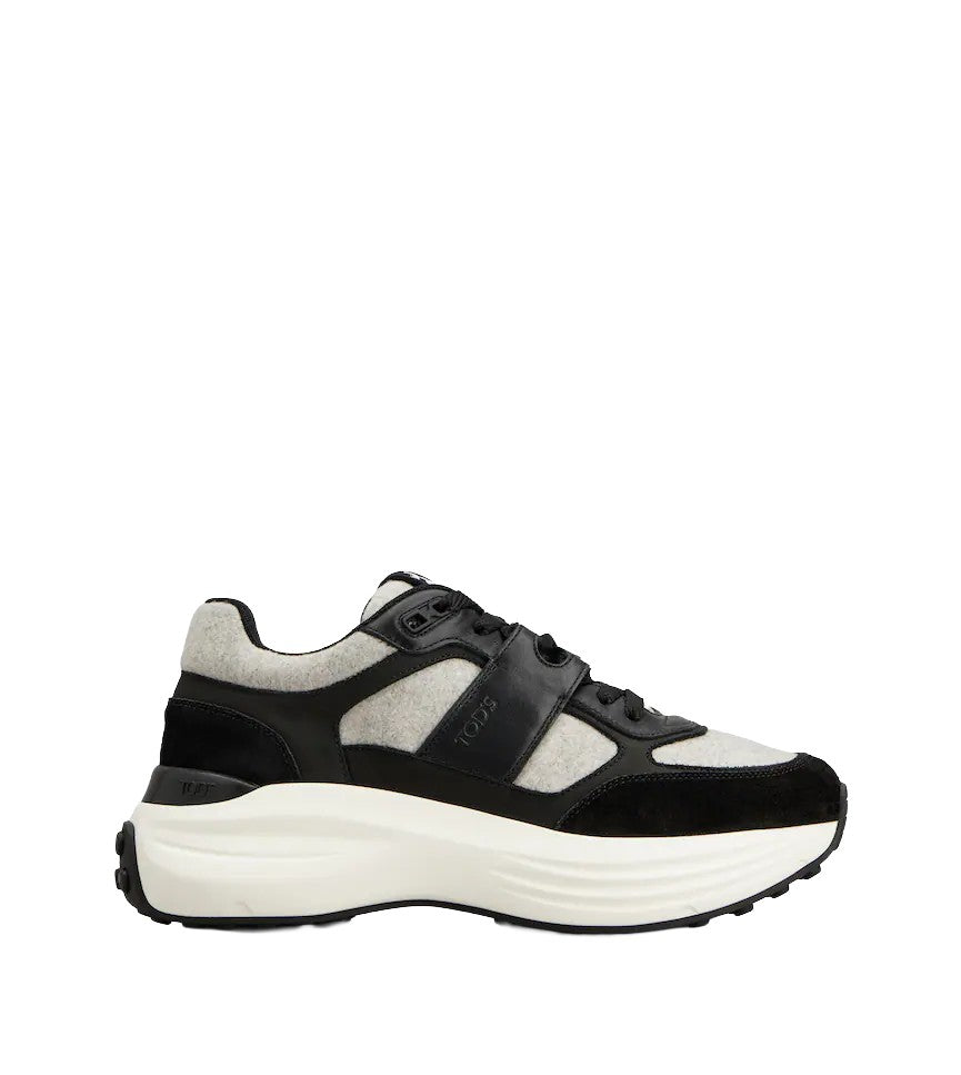 Tod's Contemporary Lace-Up Sneakers With Wool