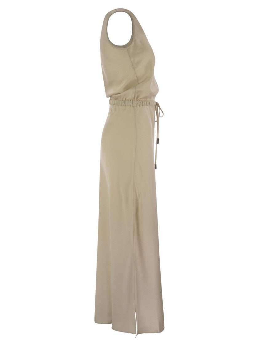Brunello Cucinelli Fluid Satin Cady Twill Dress