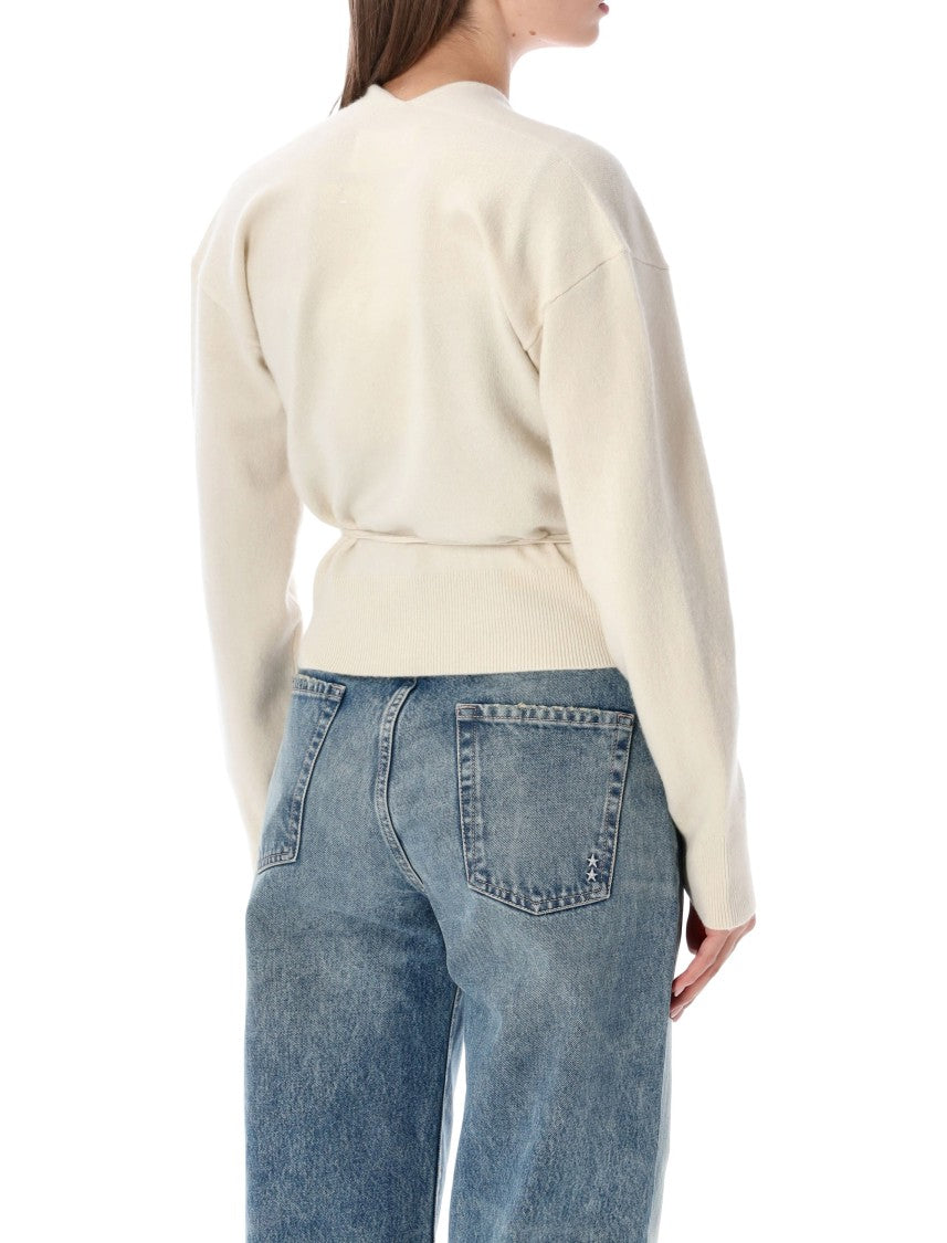 Extreme Cashmere Ella Wrap-Style V-Neck Cardigan