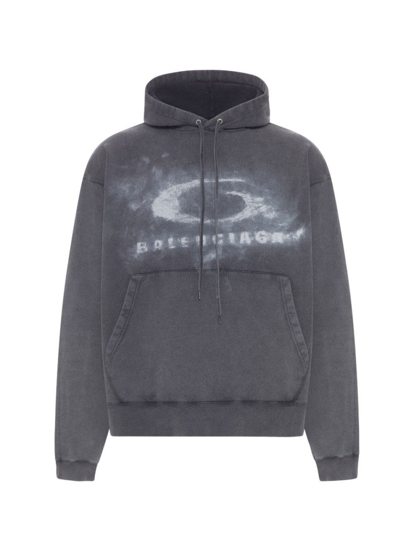 Balenciaga Washed Charcoal Grey Hoodie