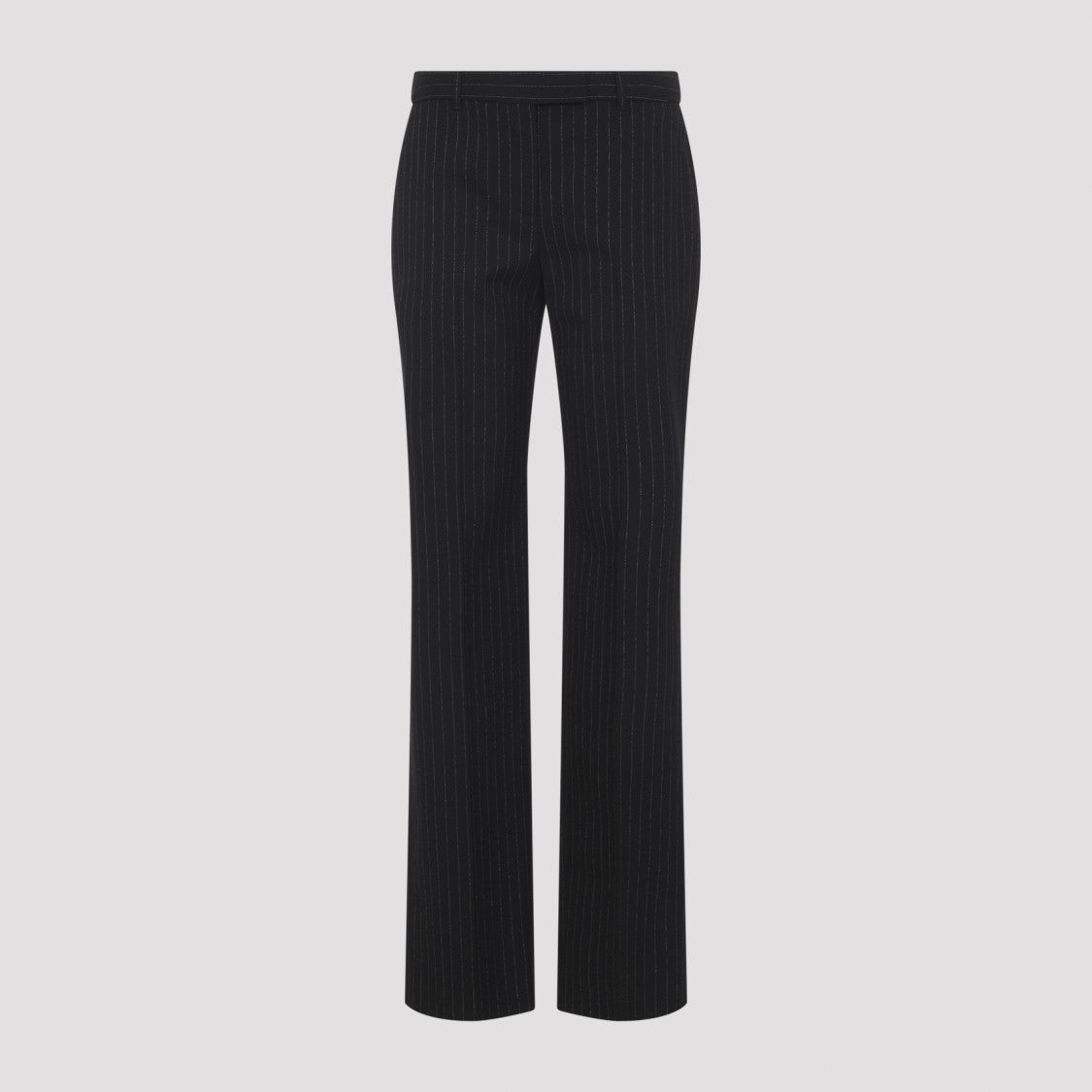 Alexander Mcqueen Tailored Black Trousers With Subtle Pinstripe