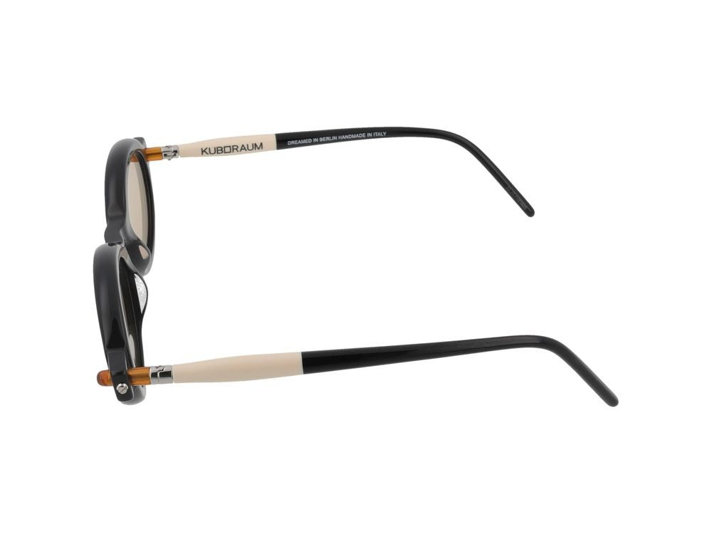 Kuboraum Acetate Titanium Accent Oval-Frame Sunglasses