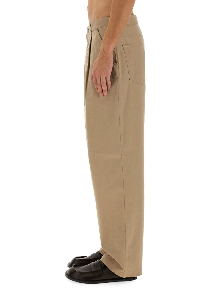 Moschino Wide-Fit Relaxed Cotton Blend Pants
